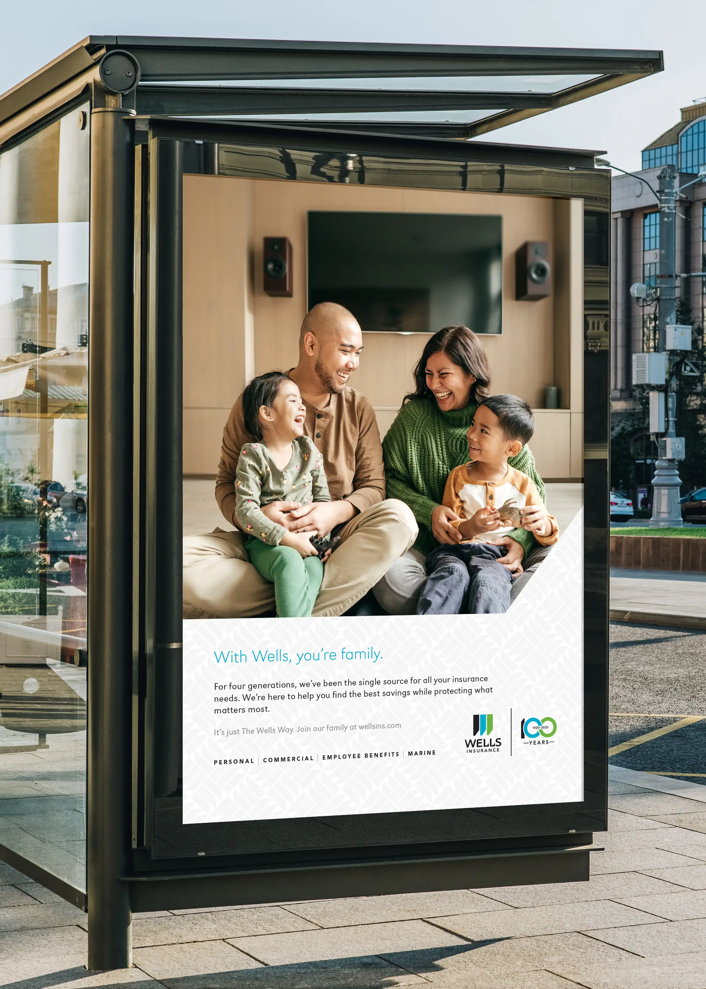 wells-insurance-centennial-campaign-out-of-home-advertising-bus-shelter-poster