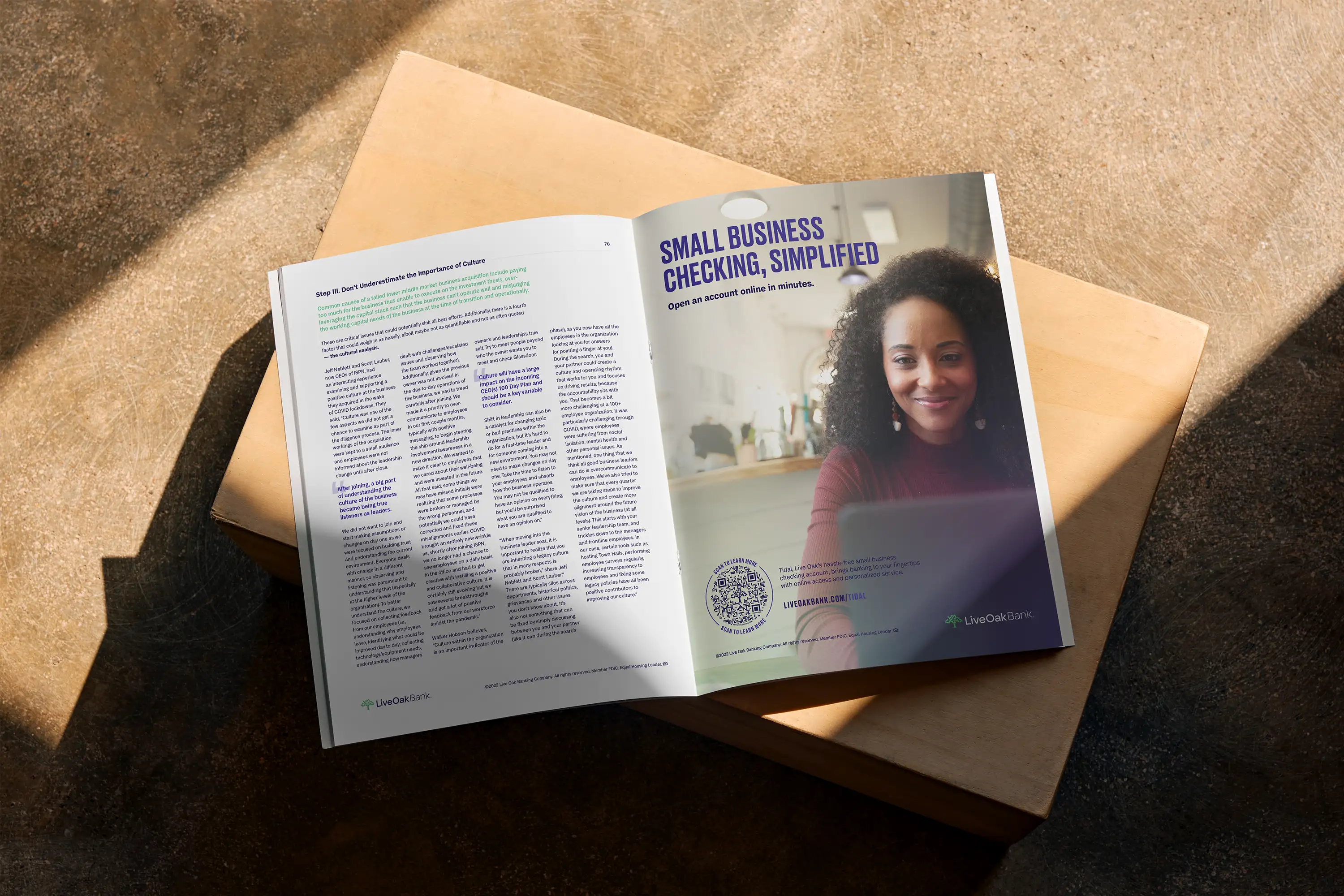 live-oak-bank-tidal-small-business-checking-campaign-business-north-carolina-magazine-full-page-print-ad
