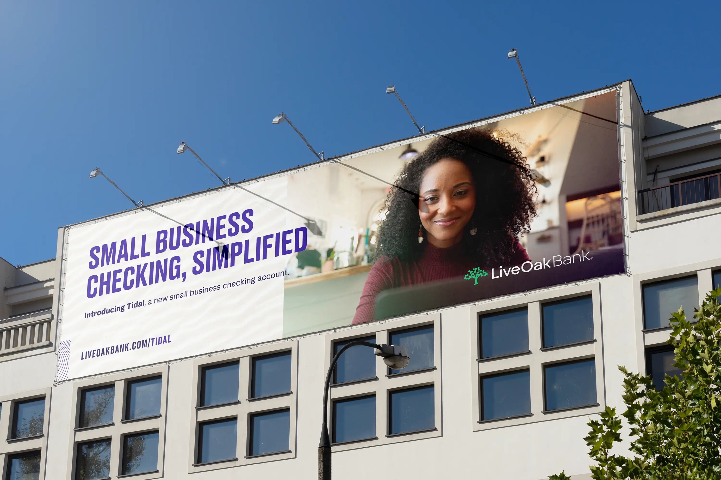 live-oak-bank-tidal-small-business-checking-campaign-out-of-home-advertisement-simplicity-print-billboard